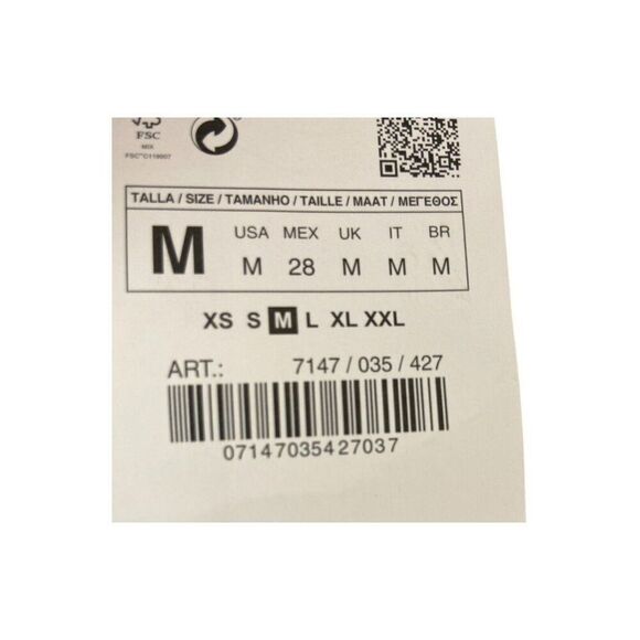 Zara Womens Romper M Blue Denim Jean Light Wash Short Sleeve 7147/035 NWT - Picture 9 of 9